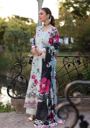 AQUABELLA  Digital Printed Voile Dupatta from ELAF's "PRINT CHIKANKARI" 2024 Collection.