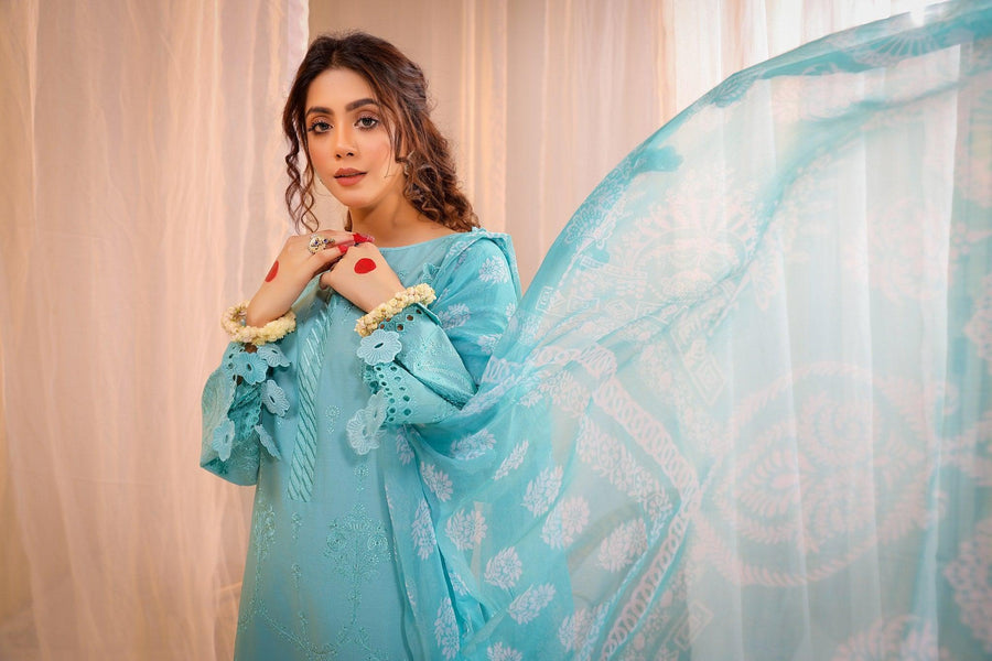 RSC-08 - SAFWA ROSELLA 3-PIECE COLLECTION VOL  Embroidered Dress | 1 Shop Online | Pakistani Dresses | Dresses