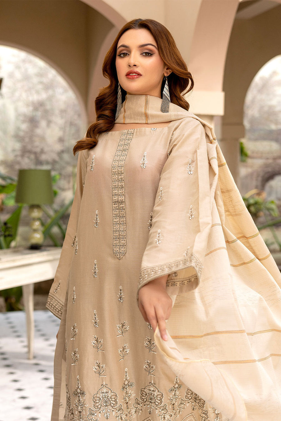 Safwa Cherie Fine Embroidered Lawn Unstitched 3Pc Suit CHS-03