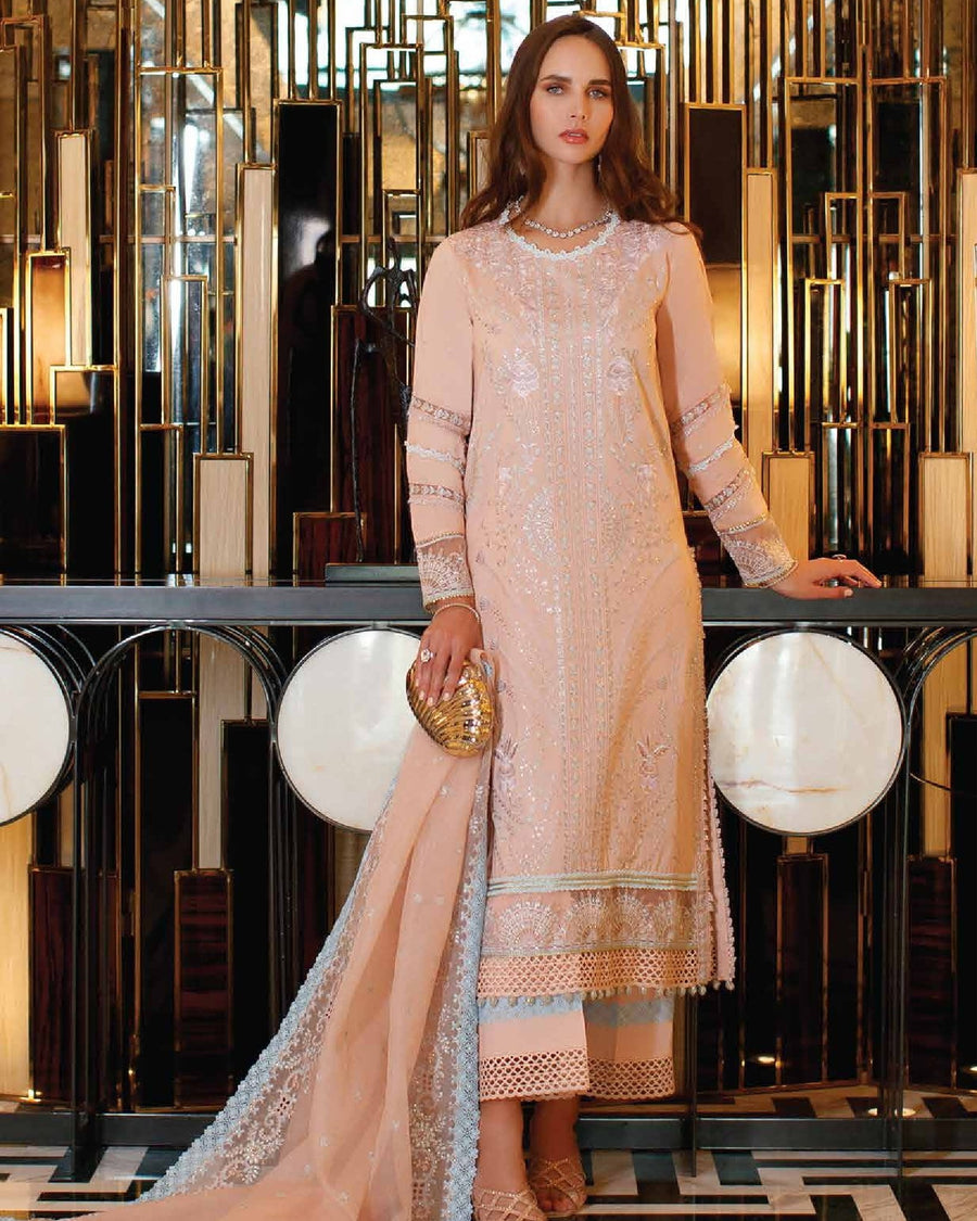 Mushq Astoria Festive Lawn Unstitched Embroidered 3Pc Suit D-09 NOOR