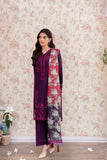 La Rosaa Spring Summer Embroidered Lawn Stitched 3Pc Suit LSS-24-09 Purple