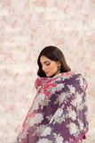La Rosaa Spring Summer Embroidered Lawn Stitched 3Pc Suit LSS-24-09 Purple
