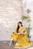 La Rosaa Spring Summer Embroidered Lawn Stitched 3Pc Suit LSS-24-03 Mustard