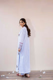 La Rosaa Spring Summer Embroidered Lawn Stitched 2Pc Suit LSS-24-07 Blue Stripes