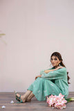 La Rosaa Spring Summer Embroidered Lawn Stitched 2Pc Suit LSS-24-06 Green/Off White