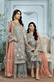Alizeh Fashion Mah-e-Ru Unstitched Formal 3PC Suit D-01 Zamair