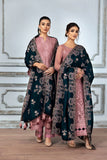 Alizeh Fashion Mah-e-Ru Unstitched Formal 3PC Suit D-10 Mahogany