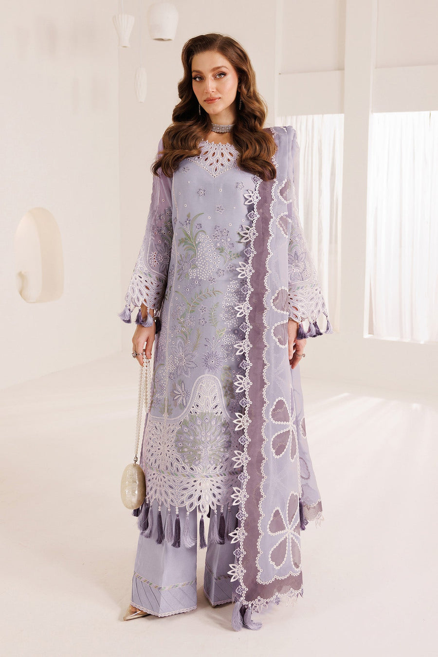 Alizeh Dhaagay Embroidered Chiffon Unstitched 3Pc Suit AF-DHG-5034-Kohsar