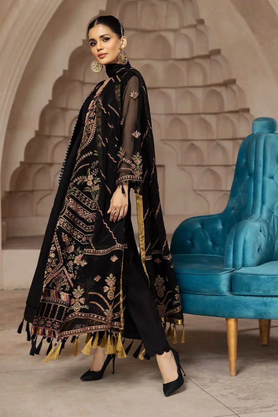 Alizeh Fashion Muhtesem Festive Eid Unstitched 3Pc Suit D-09 Muberra