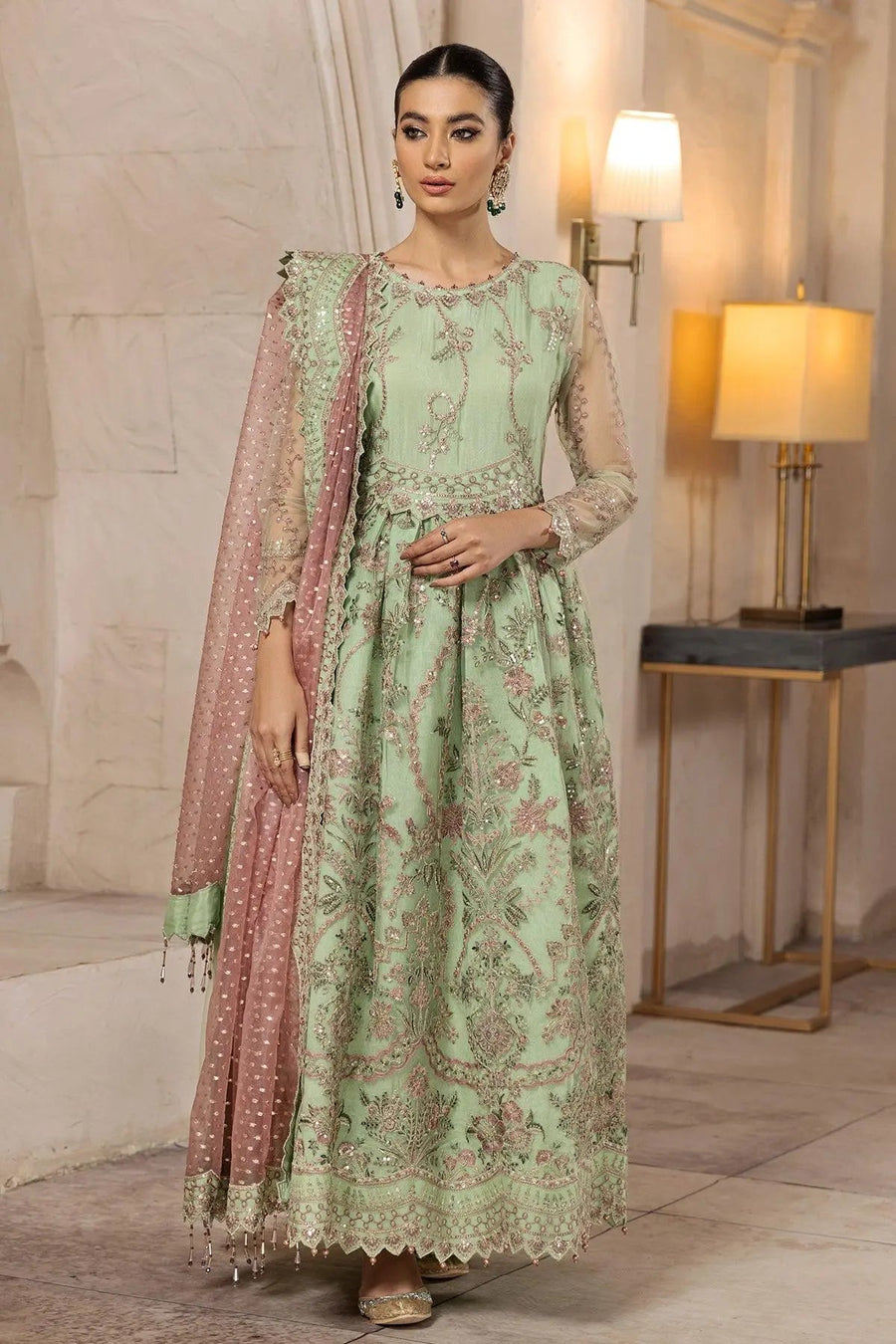 Alizeh Fashion Muhtesem Festive Eid Unstitched 3Pc Suit D-02 Serin