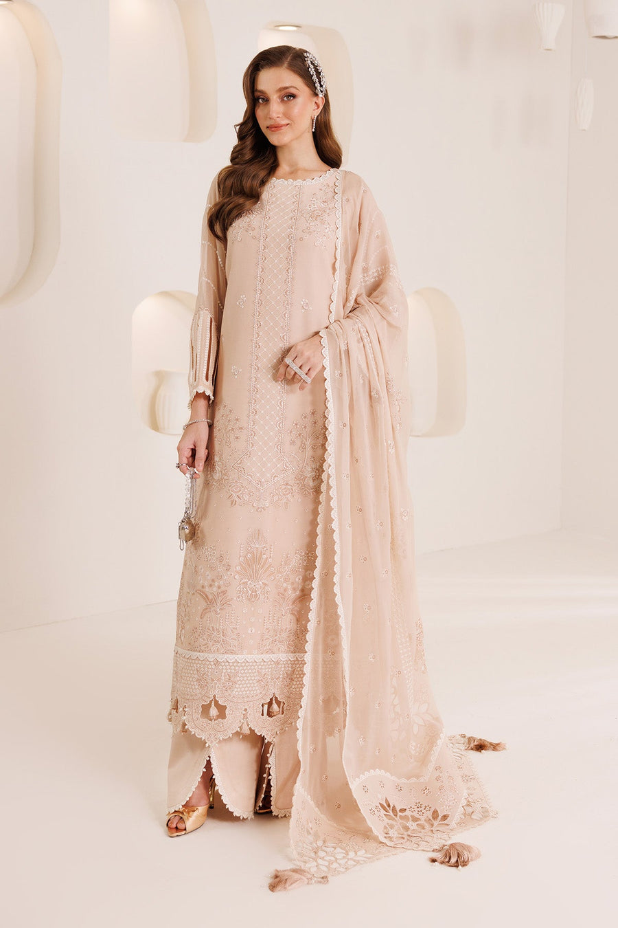 Alizeh Dhaagay Embroidered Chiffon Unstitched 3Pc Suit AF-DHG-5036-Ehal