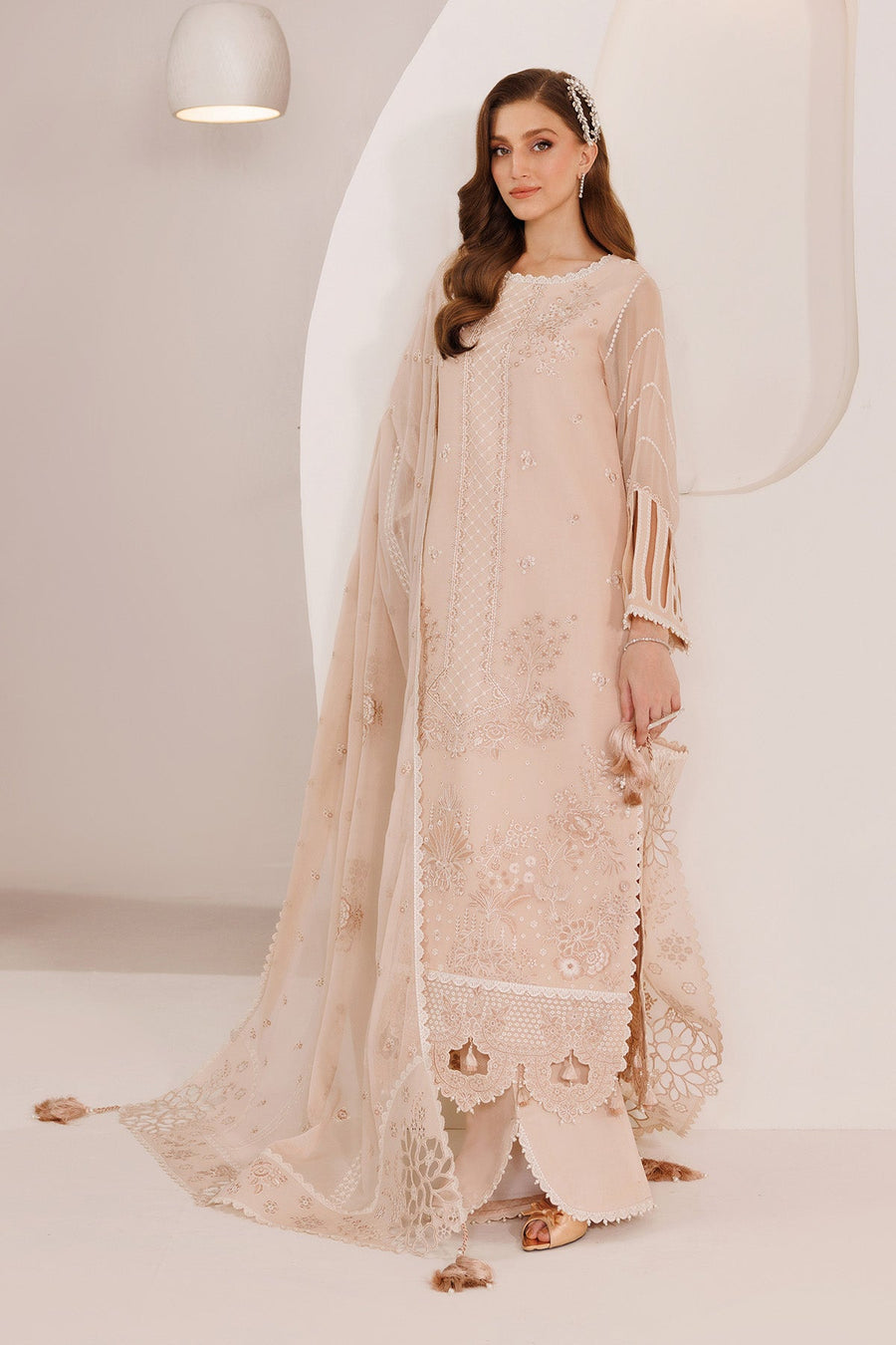 Alizeh Dhaagay Embroidered Chiffon Unstitched 3Pc Suit AF-DHG-5036-Ehal