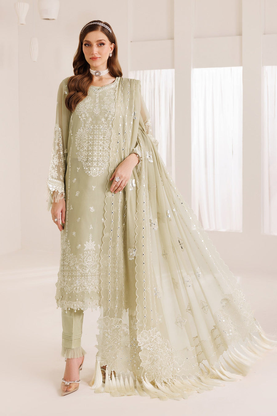 Alizeh Dhaagay Embroidered Chiffon Unstitched 3Pc Suit AF-DHG-5031-Ahana