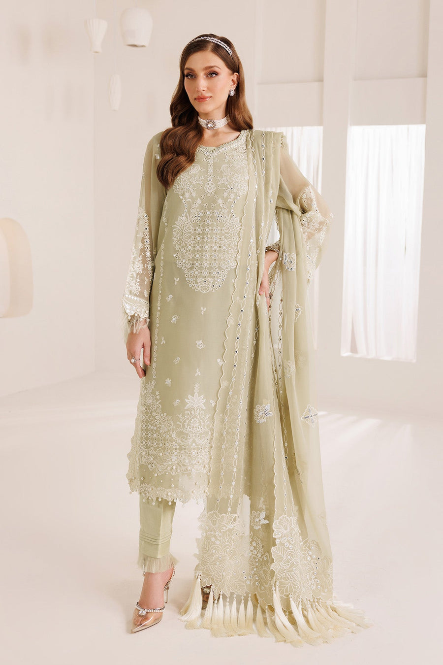 Alizeh Dhaagay Embroidered Chiffon Unstitched 3Pc Suit AF-DHG-5031-Ahana