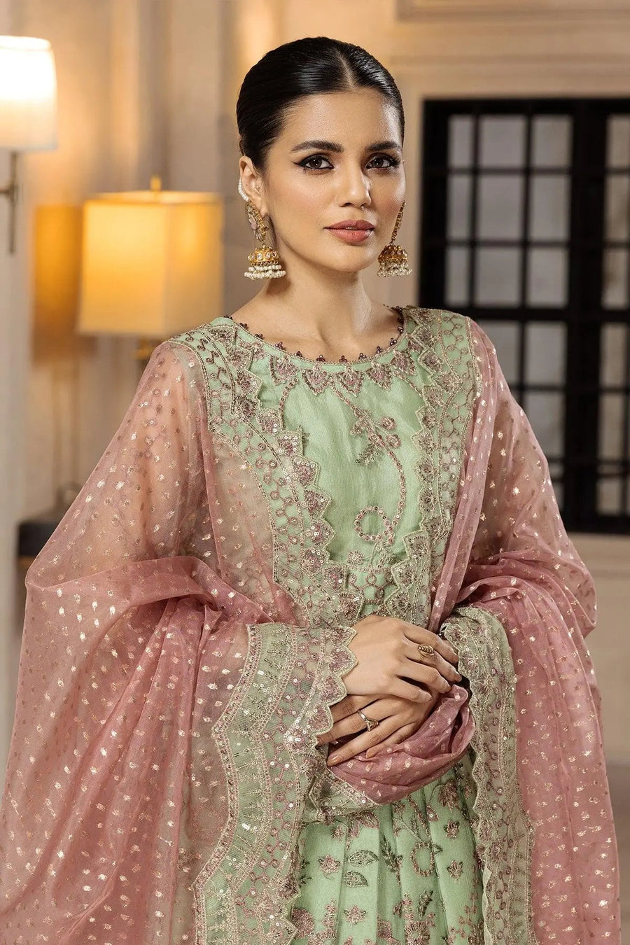 Alizeh Fashion Muhtesem Festive Eid Unstitched 3Pc Suit D-02 Serin