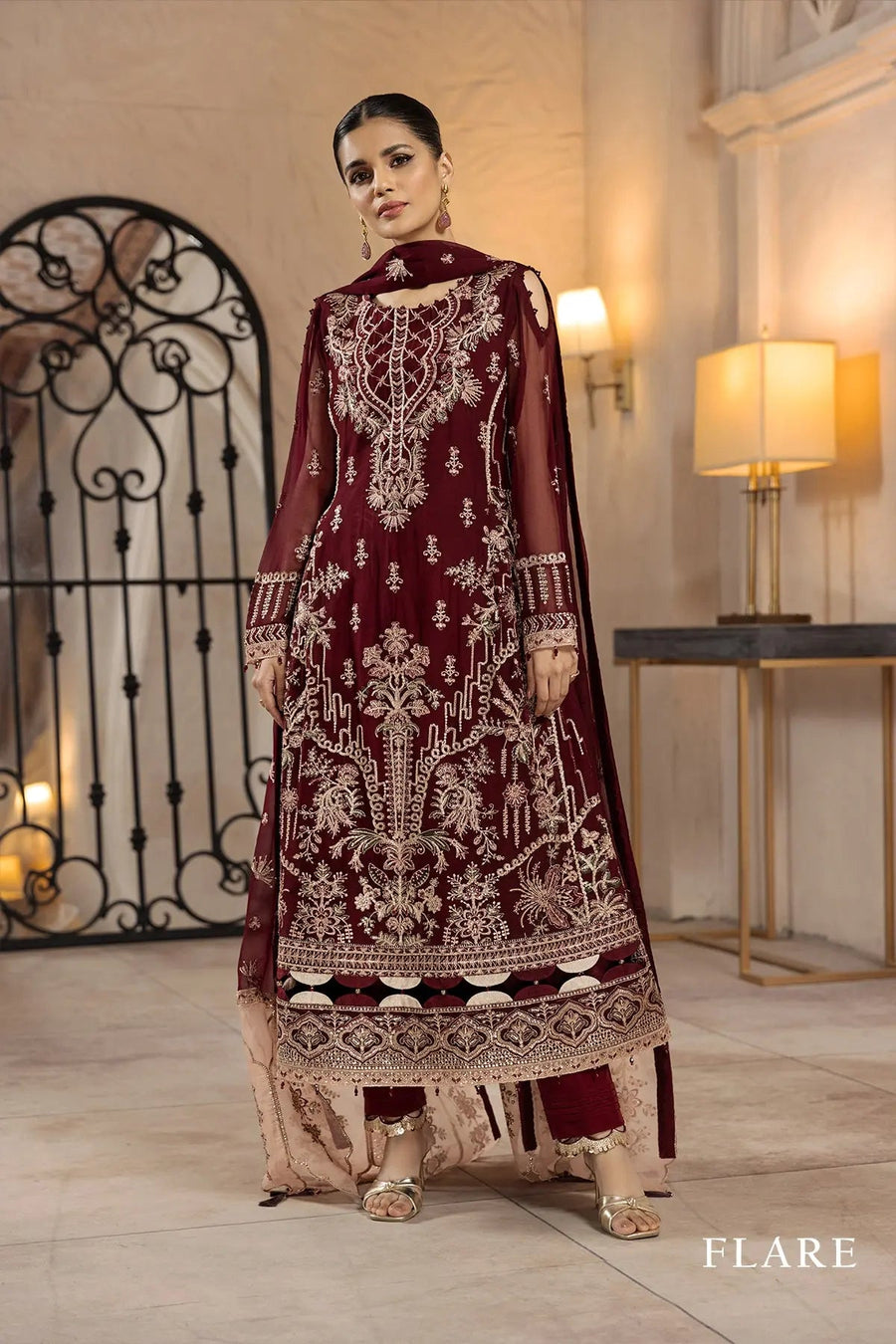 Alizeh Fashion Muhtesem Festive Eid Unstitched 3Pc Suit D-03 Gulay