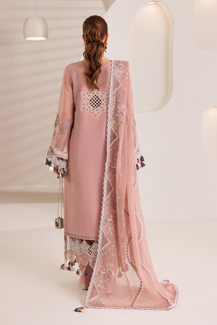 Alizeh Dhaagay Embroidered Chiffon Unstitched 3Pc Suit AF-DHG-5032-Aabia