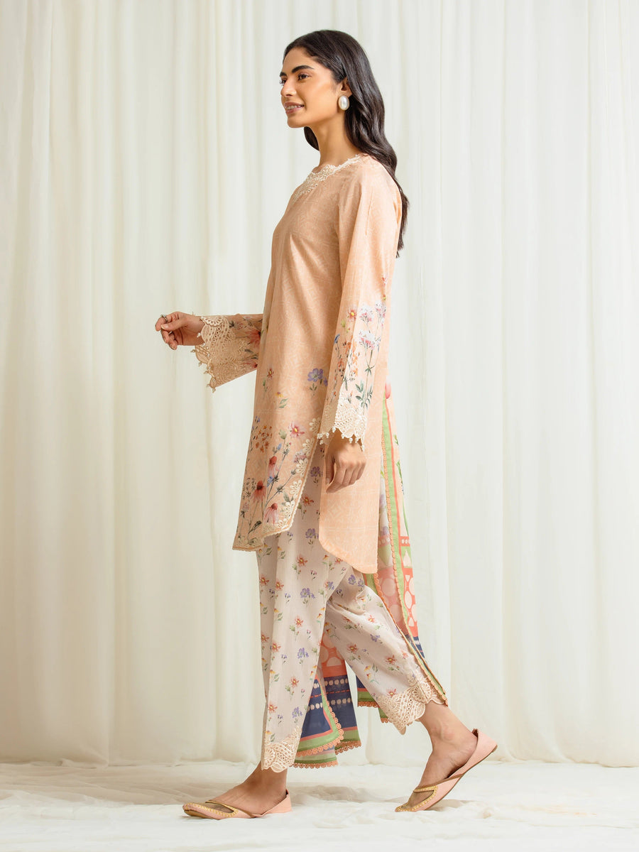 edenrobe Premium Festive Unstitched Lawn 3Pc Suit EWU6V1-33010
