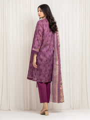 edenrobe Merak Printed Zari Lawn Unstitched 3Pc Suit EWU6M6-008