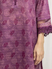 edenrobe Merak Printed Zari Lawn Unstitched 3Pc Suit EWU6M6-008