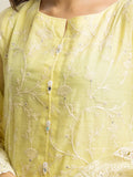 edenrobe Premium Embroidered Chanderi Unstitched 3Pc Suit EWU24V6-28736