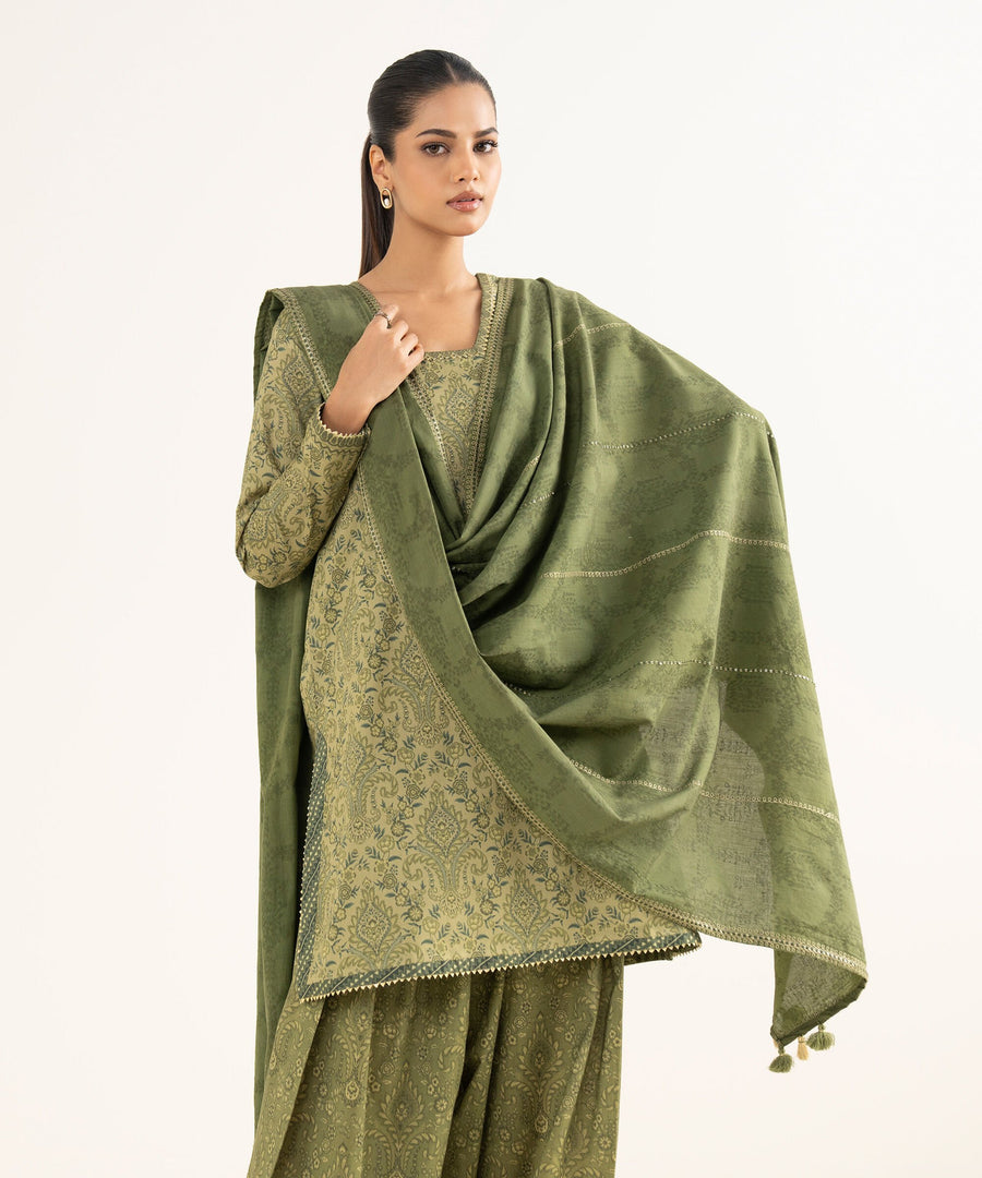 Sapphire Embroidered Cross Hatch Unstitched 3Pc Suit 0PEDY25V936B