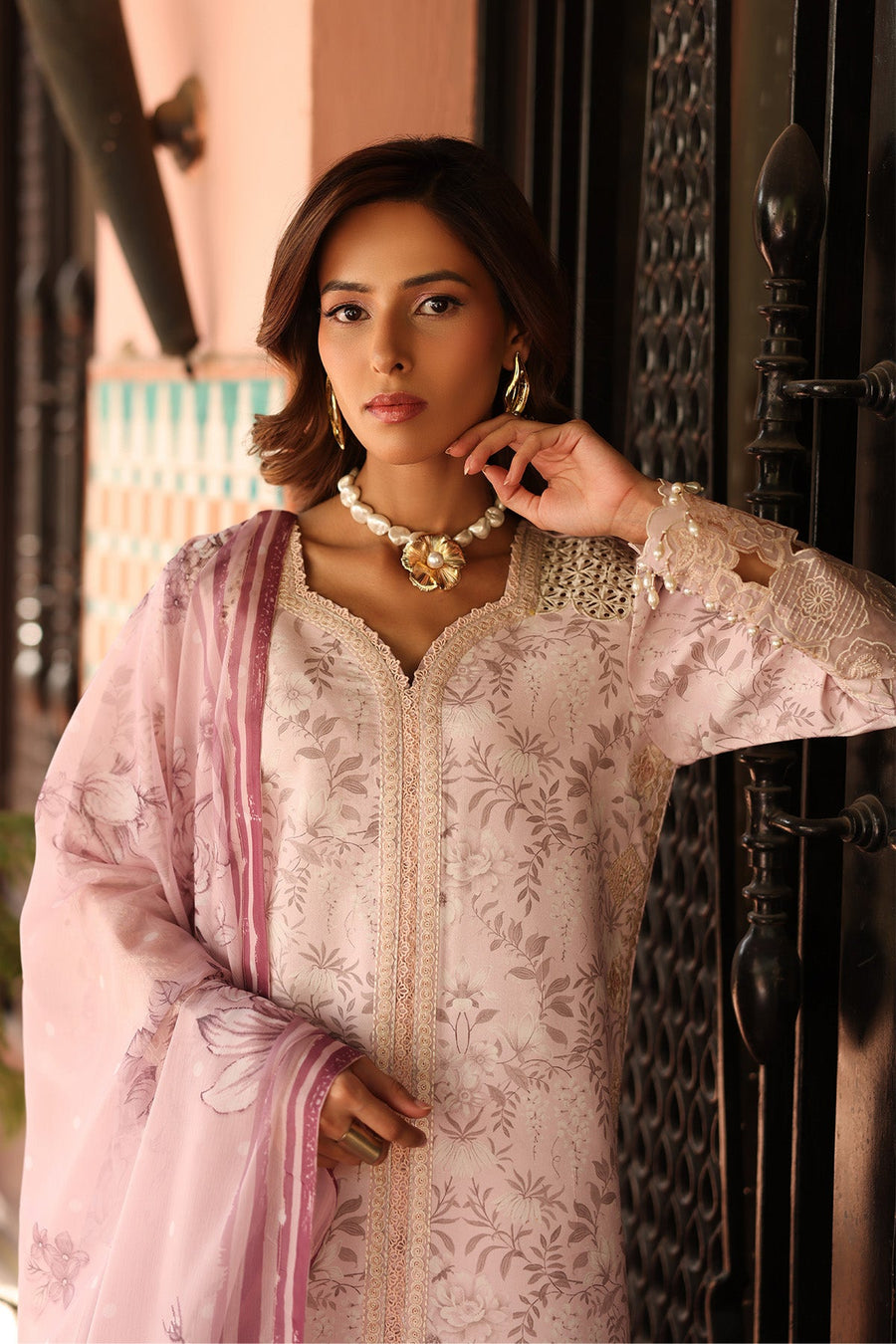 Alizeh Fashion Embroidered Printed Lawn Unstitched 3Pc Suit AF-EPL-7040-ARUNA