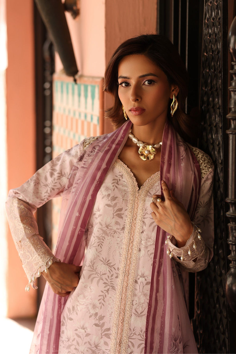 Alizeh Fashion Embroidered Printed Lawn Unstitched 3Pc Suit AF-EPL-7040-ARUNA