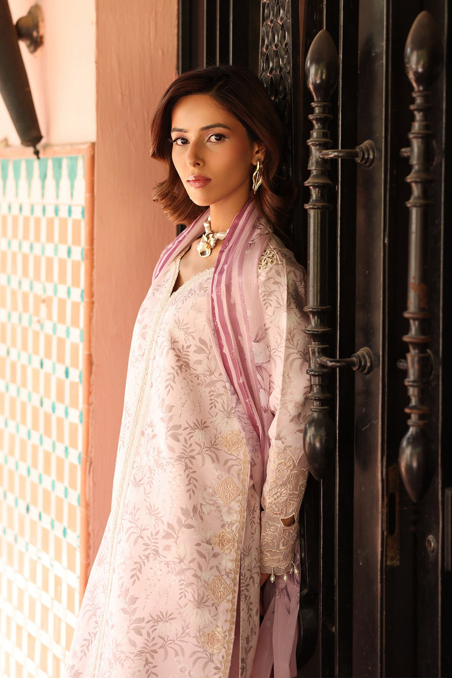 Alizeh Fashion Embroidered Printed Lawn Unstitched 3Pc Suit AF-EPL-7040-ARUNA