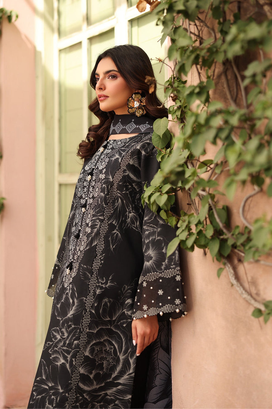 Alizeh Fashion Embroidered Printed Lawn Unstitched 3Pc Suit AF-EPL-7037-AZLIN