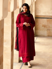 edenrobe Premium Festive Unstitched Slub Lawn 3Pc Suit EWU5V1-31240