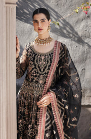 Emaan Adeel Nawabzadi Embroidered Organza Unstitched 3Pc Suit - MAANVI