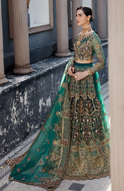 Emaan Adeel Nawabzadi Embroidered Organza Unstitched 3Pc Suit - LALEENA
