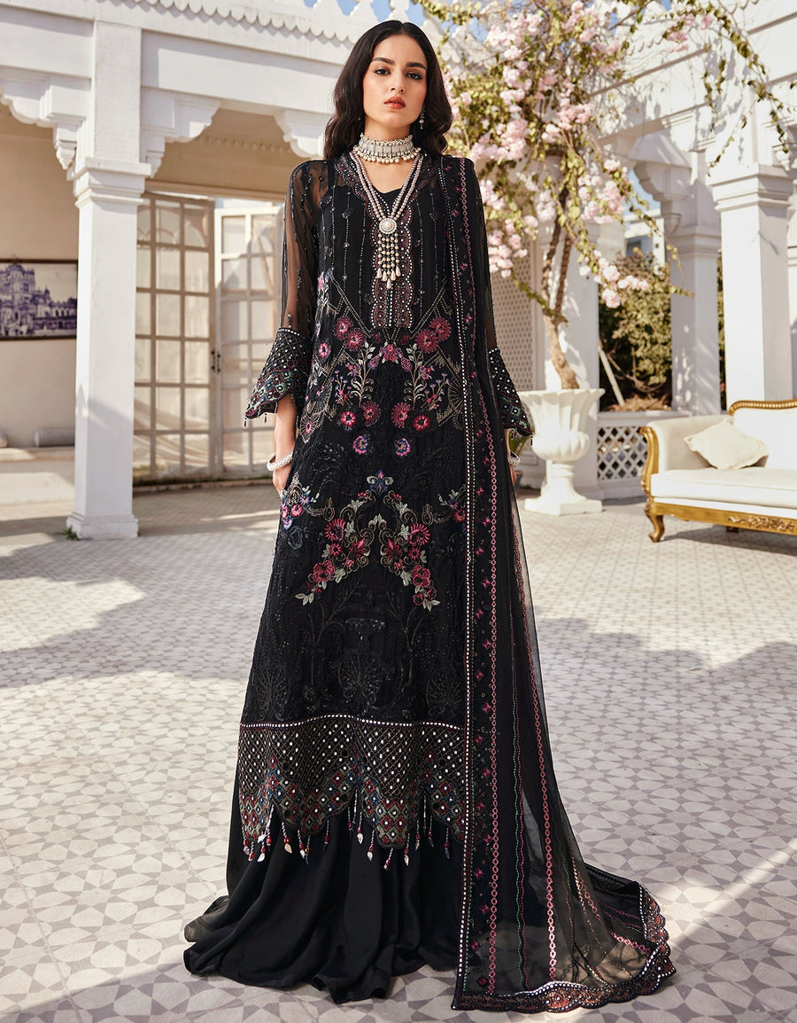 Nafasat by Emaan Adeel Embroidered Chiffon Unstitched 3Pc Suit NF-204
