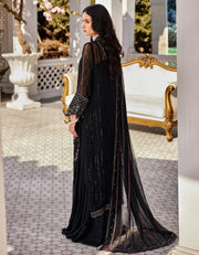 Nafasat by Emaan Adeel Embroidered Chiffon Unstitched 3Pc Suit NF-204