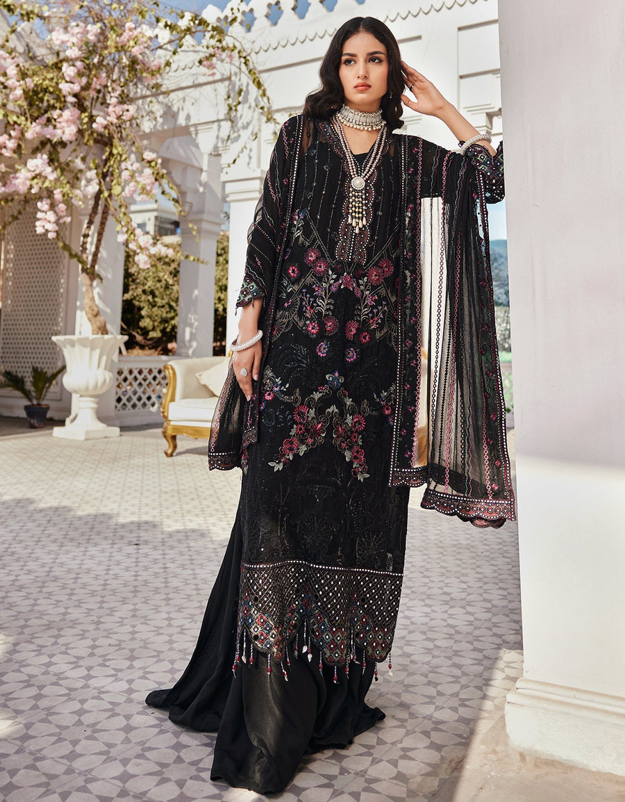 Nafasat by Emaan Adeel Embroidered Chiffon Unstitched 3Pc Suit NF-204