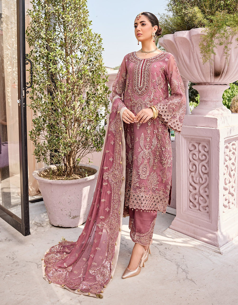 Emaan Adeel Festive Edit Embroidered Organza Unstitched Suit FT-05