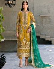 Emaan Adeel Belle Robe Luxury Organza Unstitched 3Pc Suit BL-403