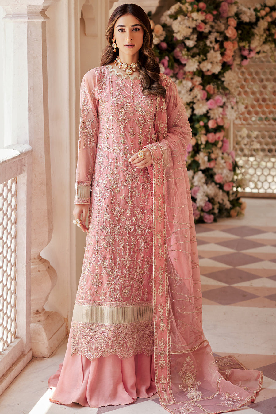 Emaan Adeel Luxe Chiffon Wedding Formal 3 Piece Suit LX 01