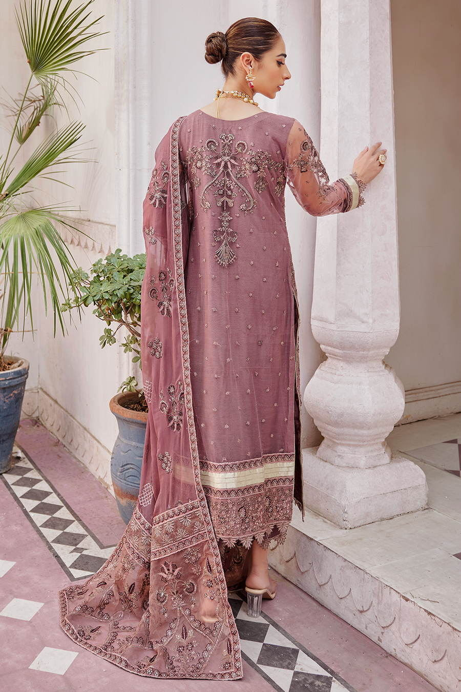 Emaan Adeel Luxe Chiffon Wedding Formal 3 Piece Suit LX 10