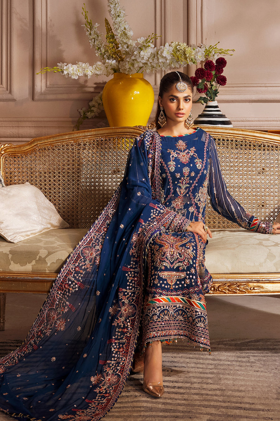 Elaine by Emaan Adeel Embroidered Chiffon Unstitched 3Pc Suit EL-02