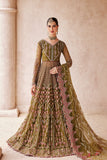 traditional green and gold embroidered lehenga choli