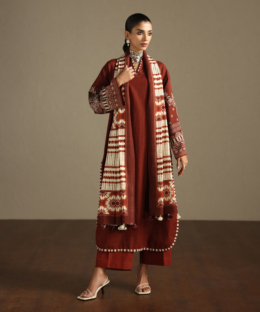 Sapphire Printed Light Khaddar Unstitched 3Pc Suit 0U3PDY25V928