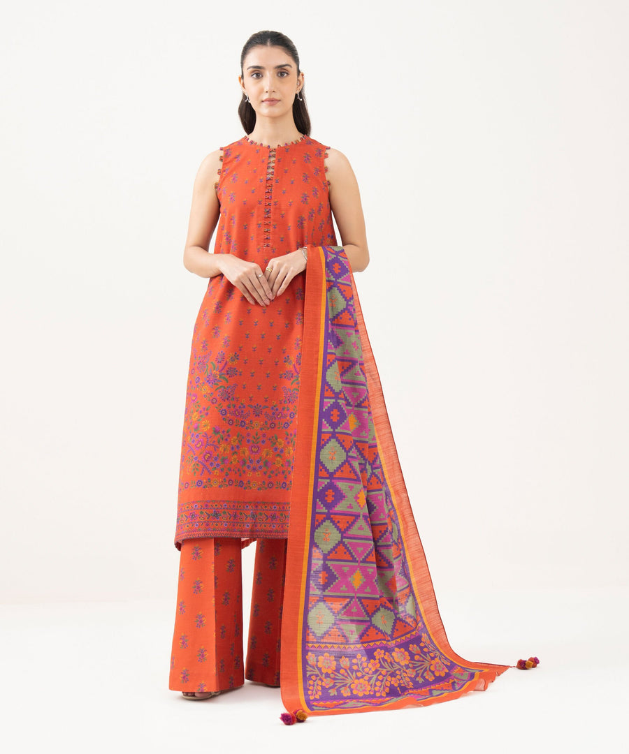 Sapphire Printed Khaddar Unstitched 3Pc Suit 0U3PDY25V966