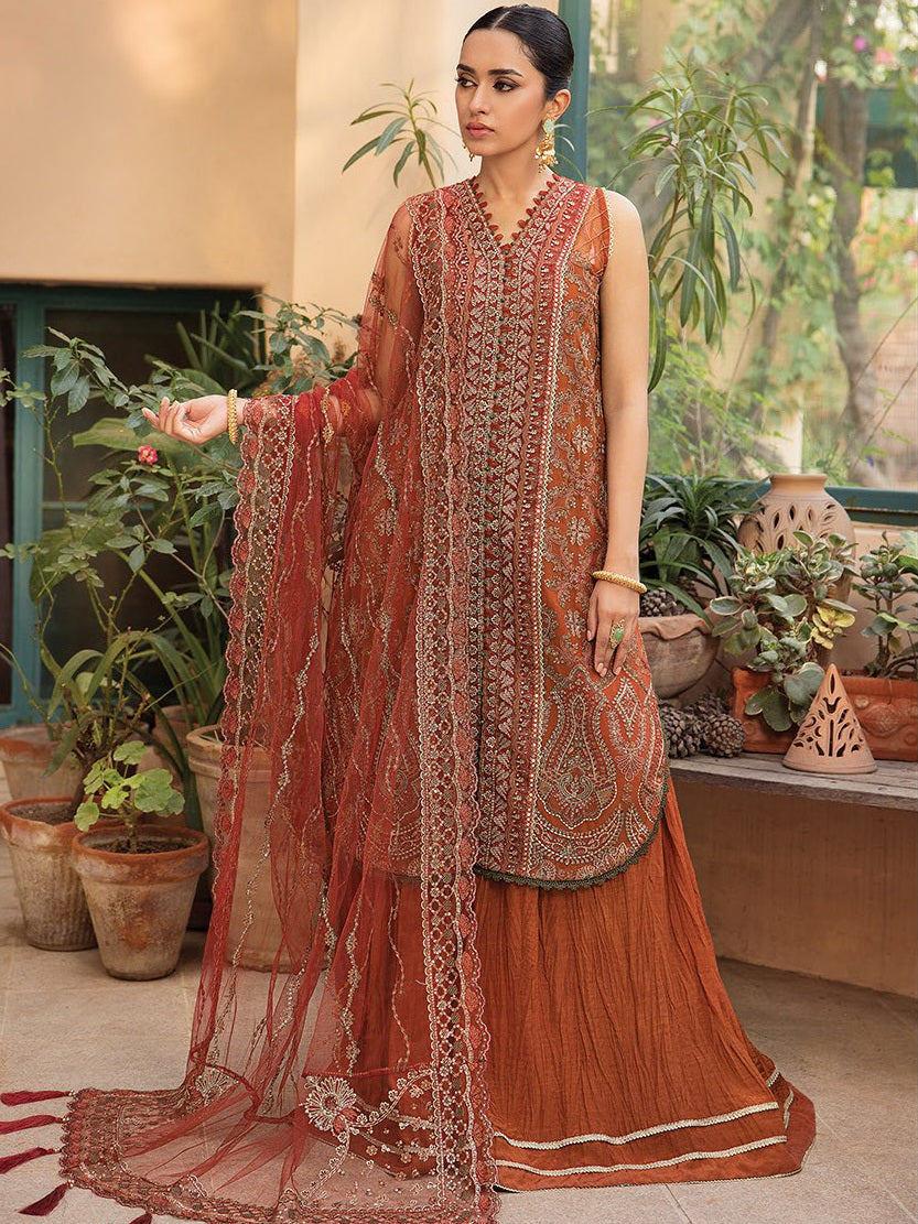 LaMode by Xenia Formals Unstitched Chiffon 3Pc Suit D-10 SOPHIEE