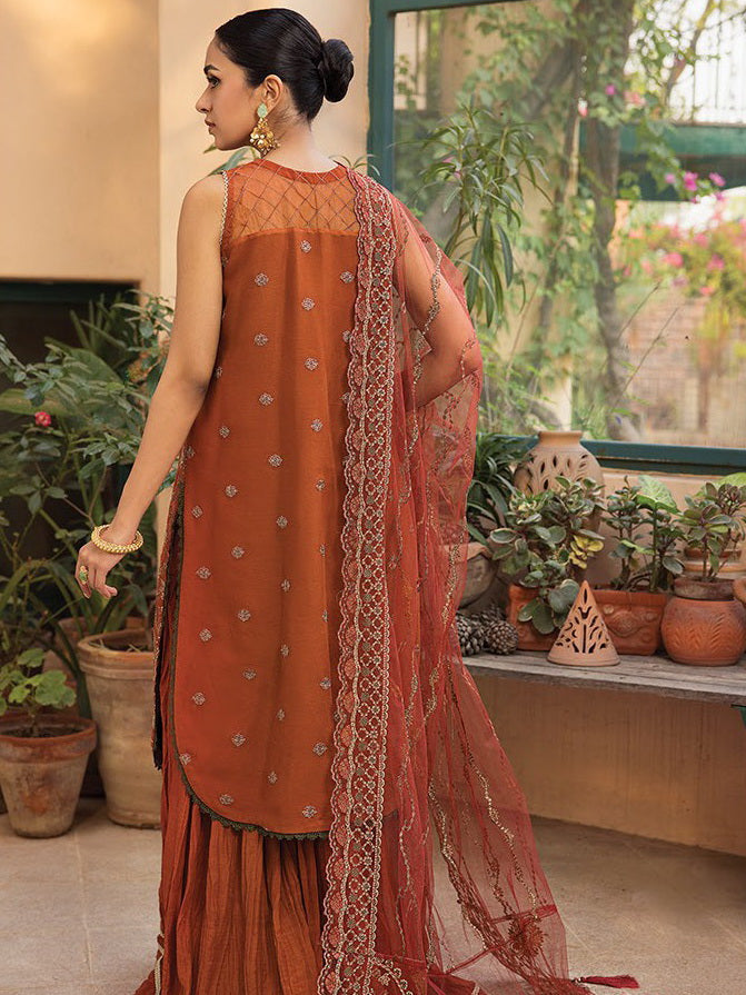 LaMode by Xenia Formals Unstitched Chiffon 3Pc Suit D-10 SOPHIEE