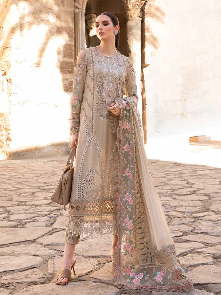 Maria.B Unstitched Embroidered Luxury Lawn 3Pc Suit D-2410-A