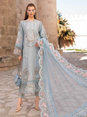 Maria.B Unstitched Embroidered Luxury Lawn 3Pc Suit D-2410-B