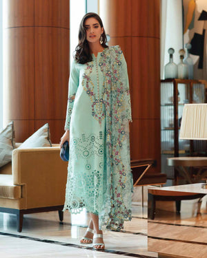 Mushq Astoria Festive Lawn Unstitched Embroidered 3Pc Suit D-10 OPAL