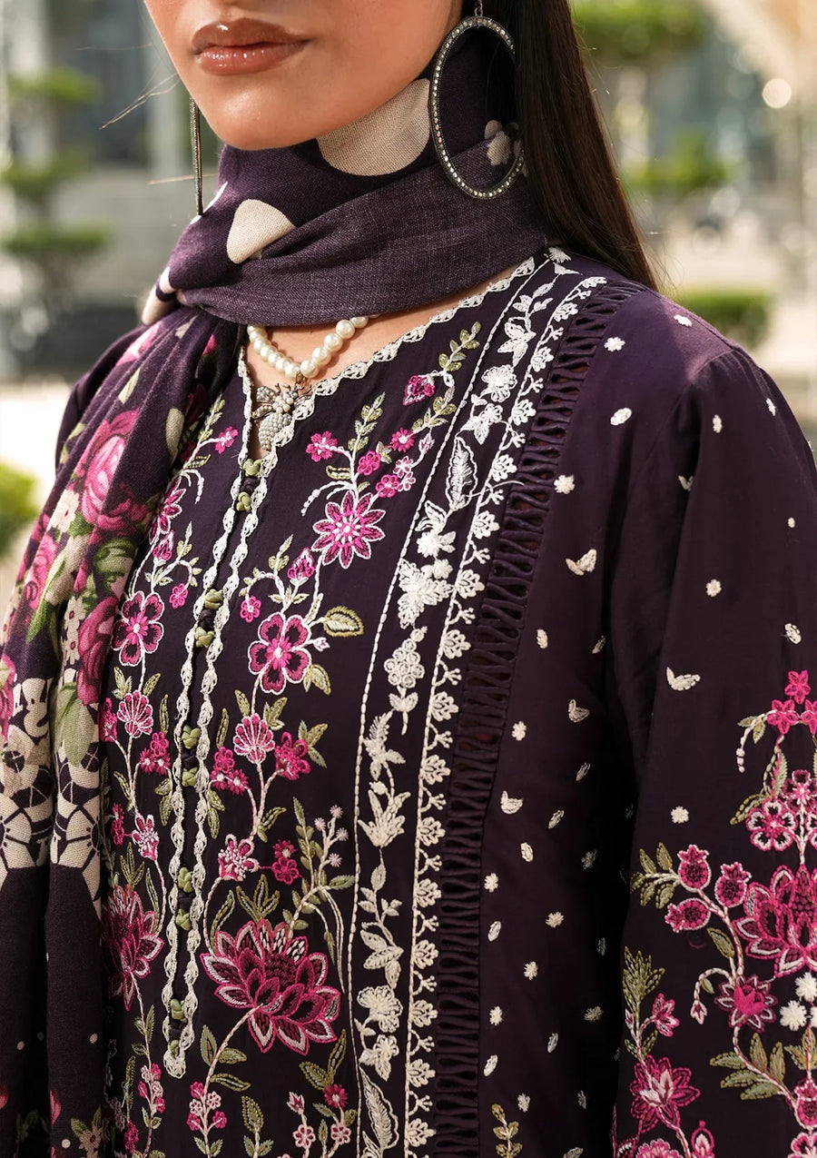 Elaf Premium Embroidered Linen Unstitched 3Ps Suit EPW-8A Warm Embrace